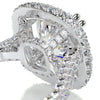 4.2 Carat · Round Halo Triple Pave Vintage Moissanite Engagement Ring