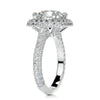 4.2 Carat · Round Halo Triple Pave Vintage Moissanite Engagement Ring