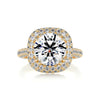 4.2 Carat · Round Halo Triple Pave Vintage Moissanite Engagement Ring