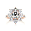 2.5 Carat · Round Halo · Flower Moissanite Engagement Ring