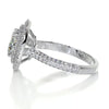 2.35 Carat Oval Double Halo Triple Pave Moissanite Engagement Ring