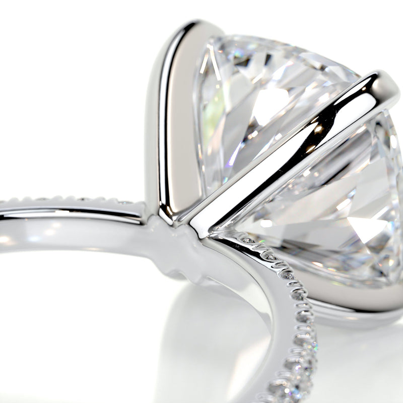 4.10 Carat Cushion Pave Moissanite Engagement Ring
