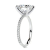 4.10 Carat Cushion Pave Moissanite Engagement Ring