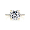 4.10 Carat Cushion Pave Moissanite Engagement Ring