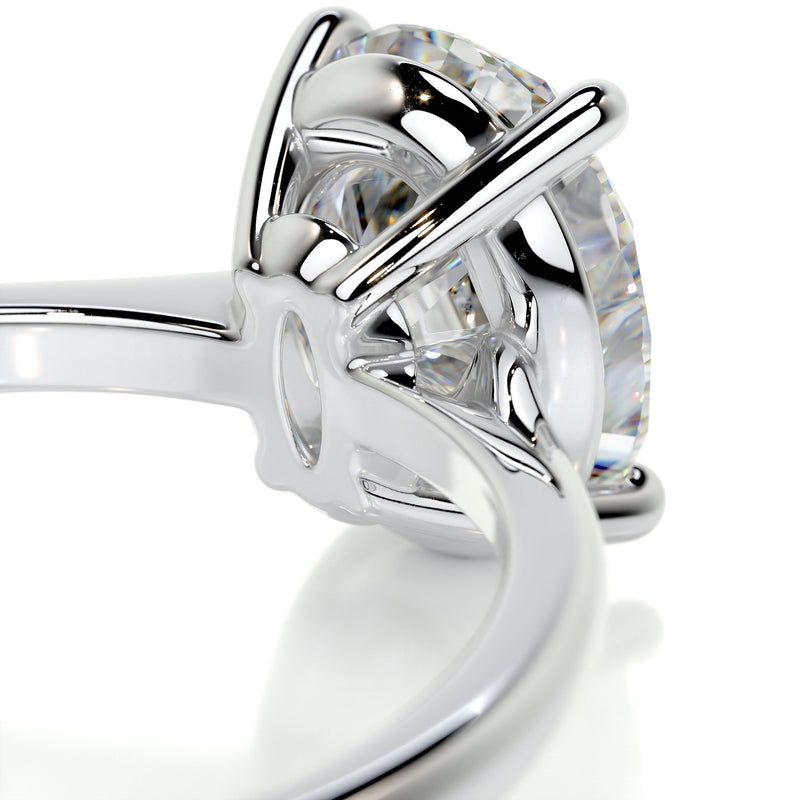1.91 Carat Oval Solitaire Moissanite Diamond Engagement Ring