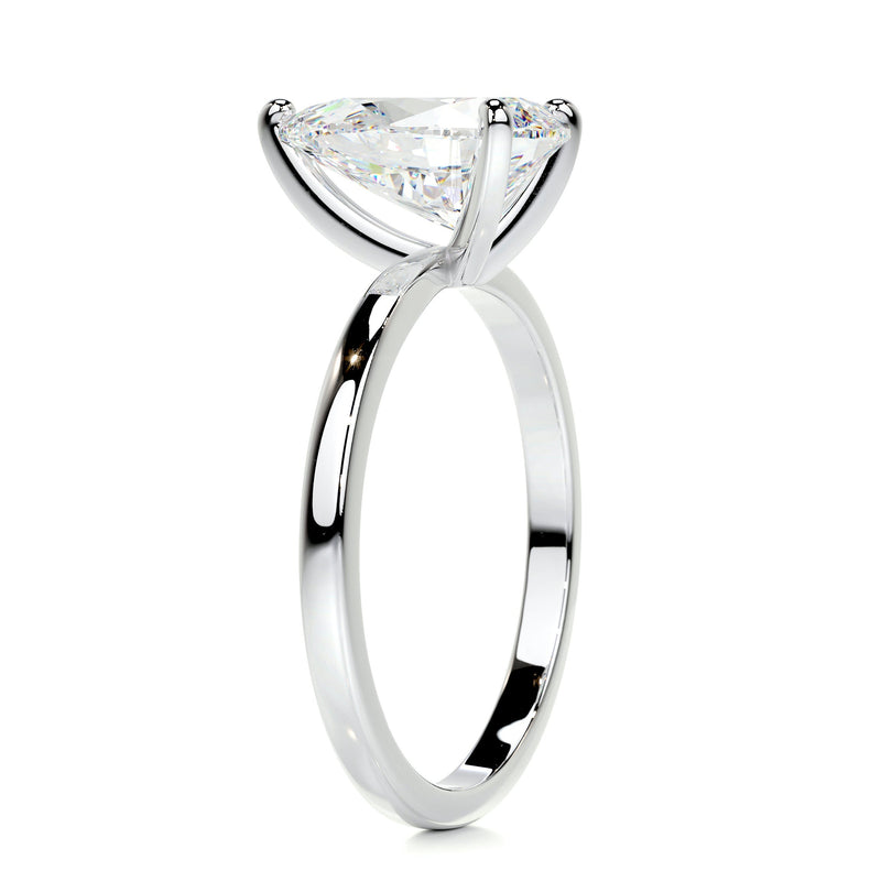 1.5 Carat Pear Moissanite Solitaire Engagement Ring