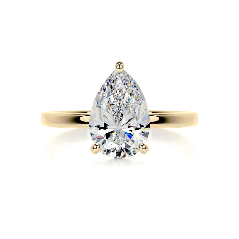1.5 Carat Pear Moissanite Solitaire Engagement Ring
