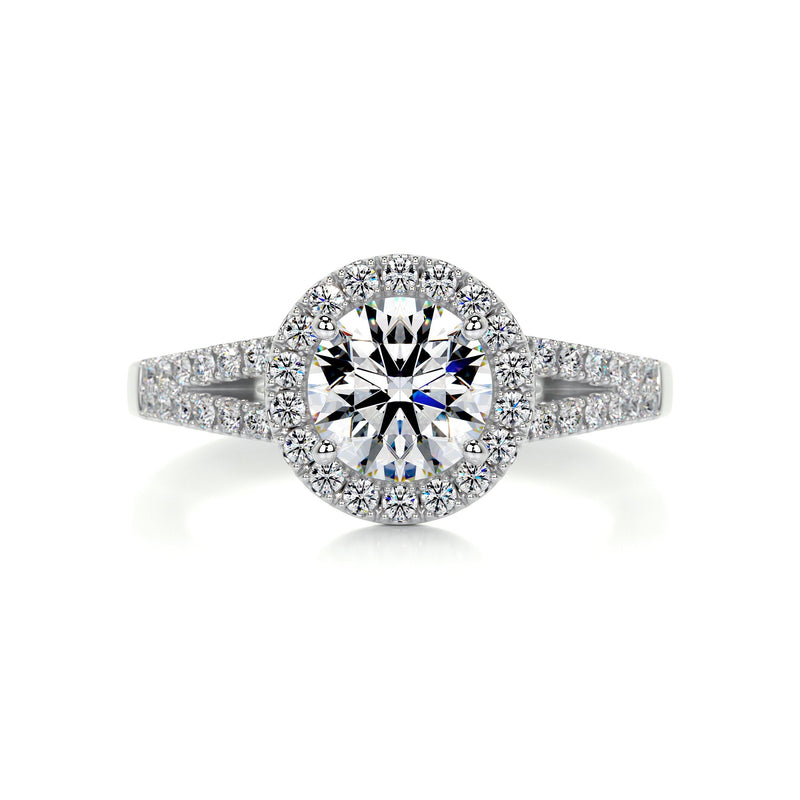 1.45 Carat · Round Halo ·Moissanite Engagement Ring