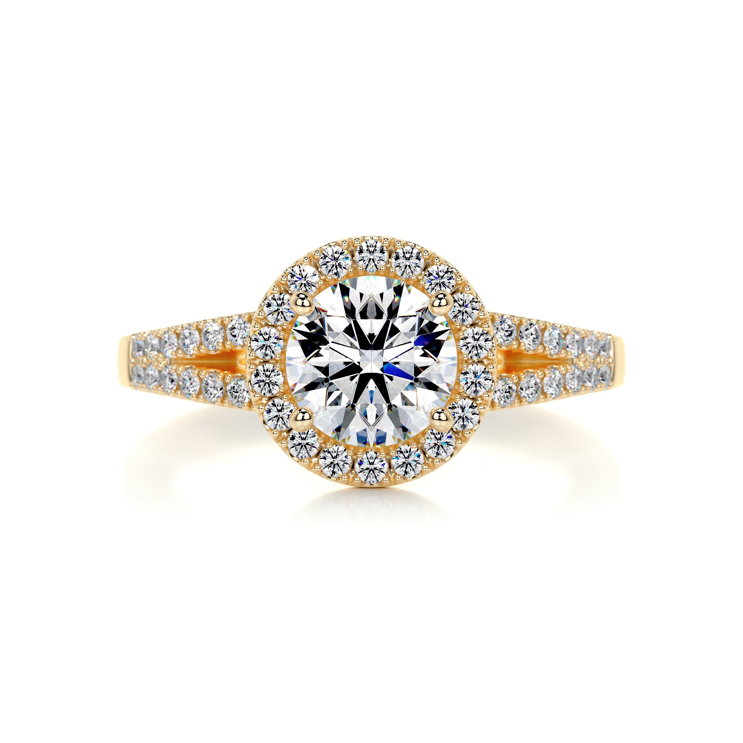 1.45 Carat · Round Halo ·Moissanite Engagement Ring
