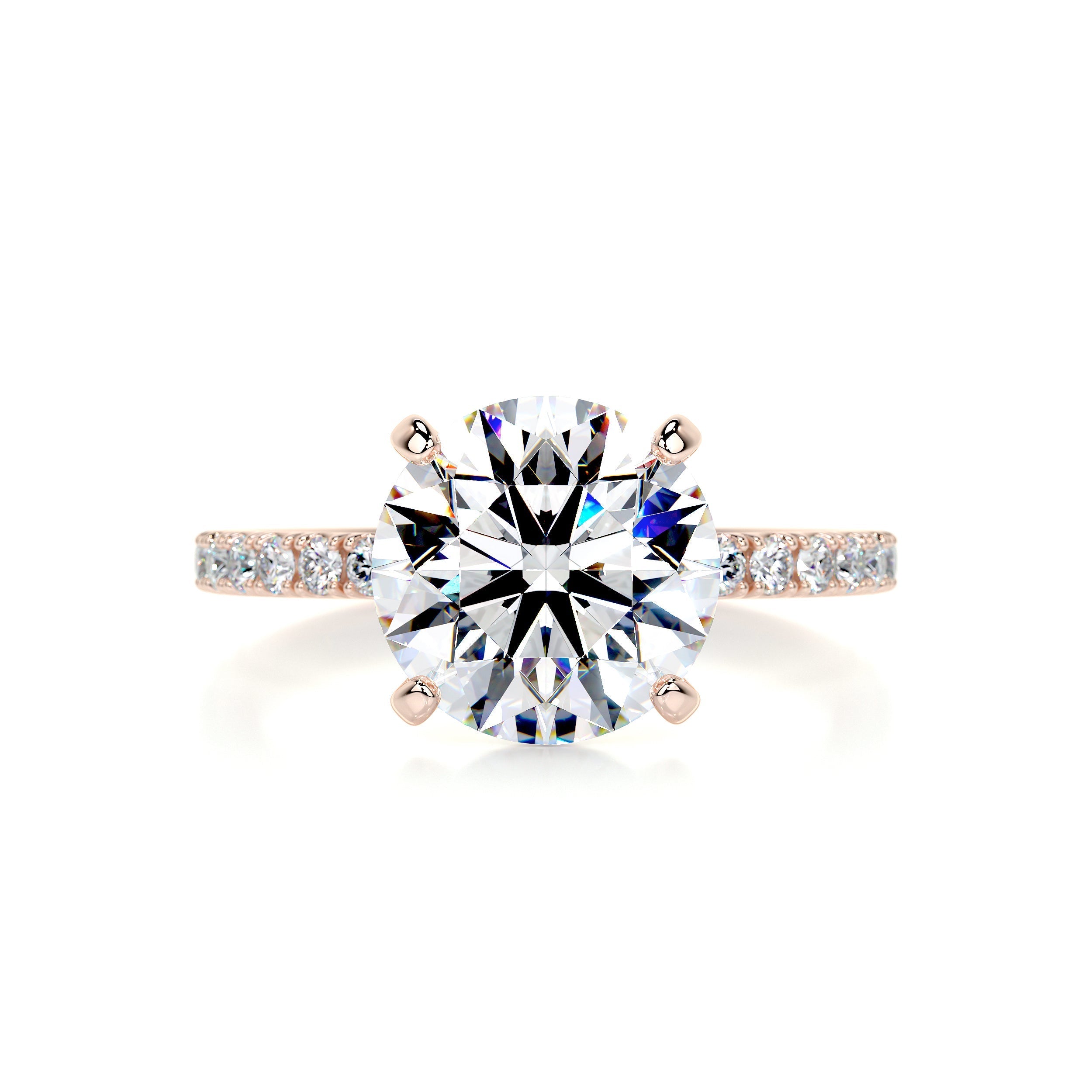 2.08 Carat · Round Hidden Halo  Moissanite Engagement Ring