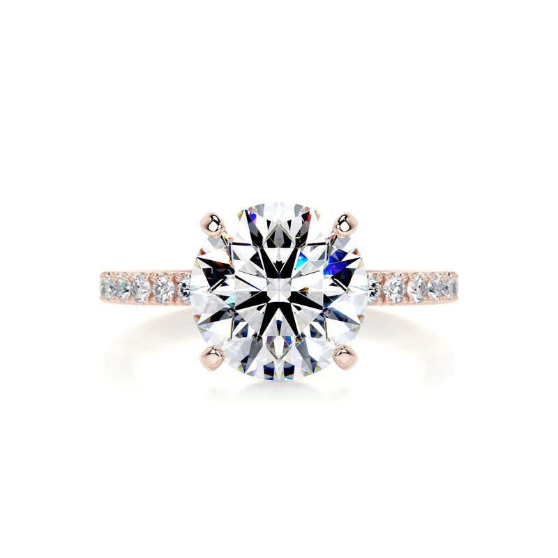 2.08 Carat · Round Hidden Halo  Moissanite Engagement Ring