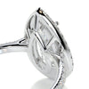 2.70 Carat Pear Halo Moissanite Diamond Dainty Engagement Ring