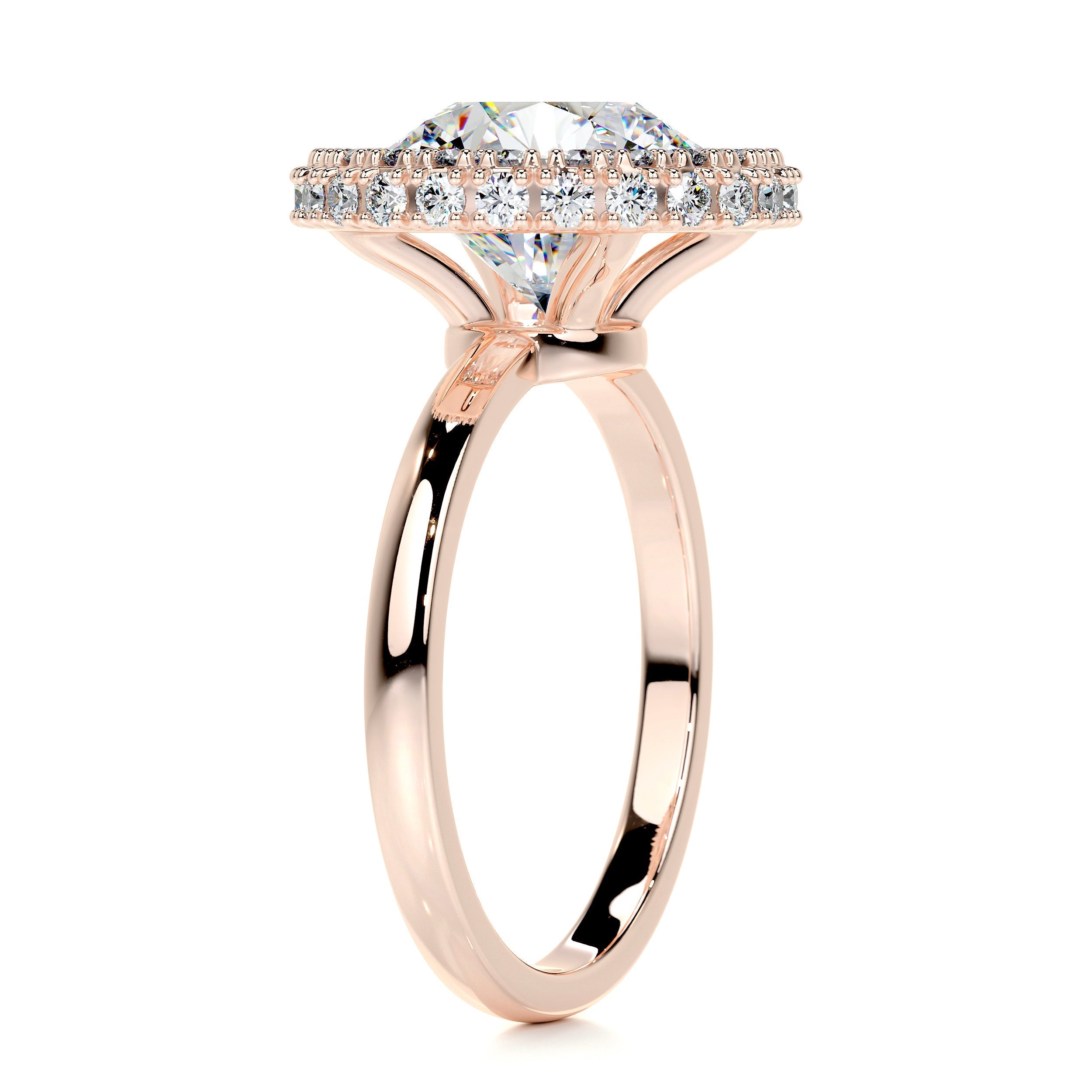 2.60 Carat · Round Halo ·  Moissanite Engagement Ring