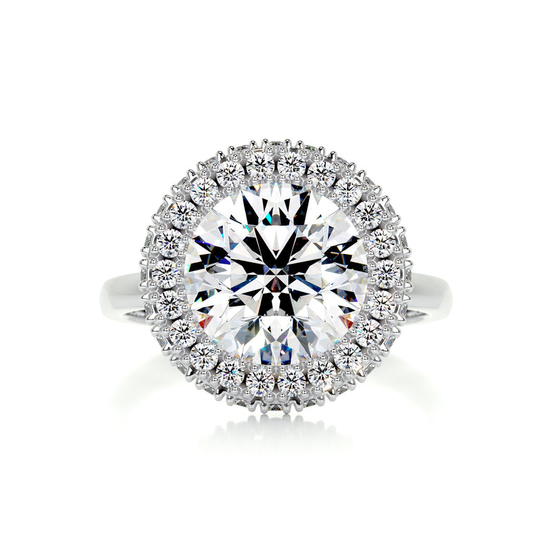 2.60 Carat · Round Halo ·  Moissanite Engagement Ring