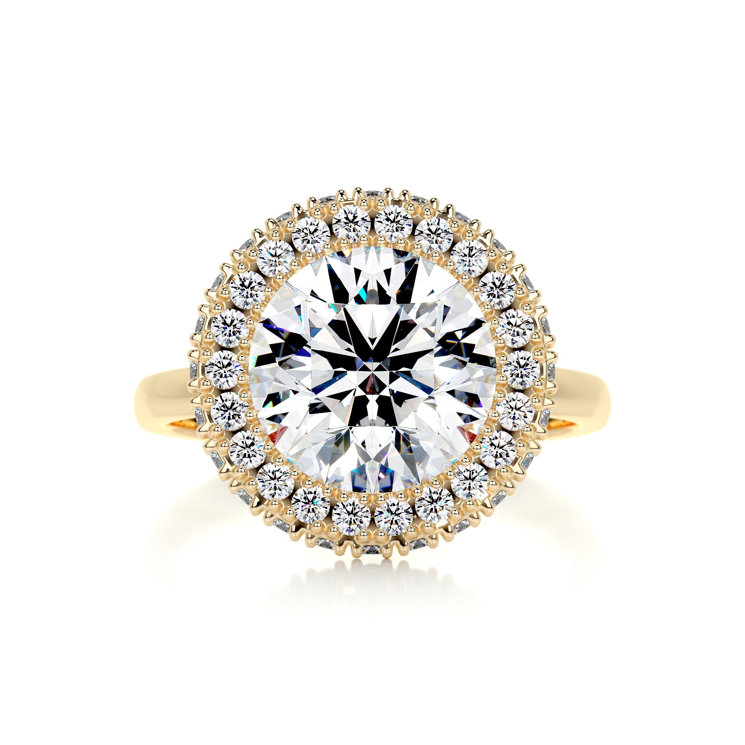 2.60 Carat · Round Halo ·  Moissanite Engagement Ring