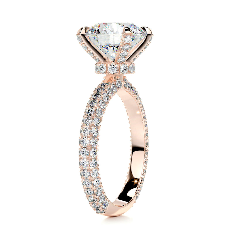 3.26 Carat · Round Hidden Halo · Moissanite Engagement Ring
