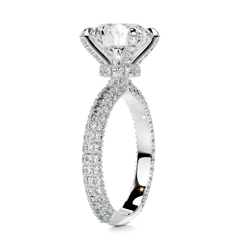 3.26 Carat · Round Hidden Halo · Moissanite Engagement Ring