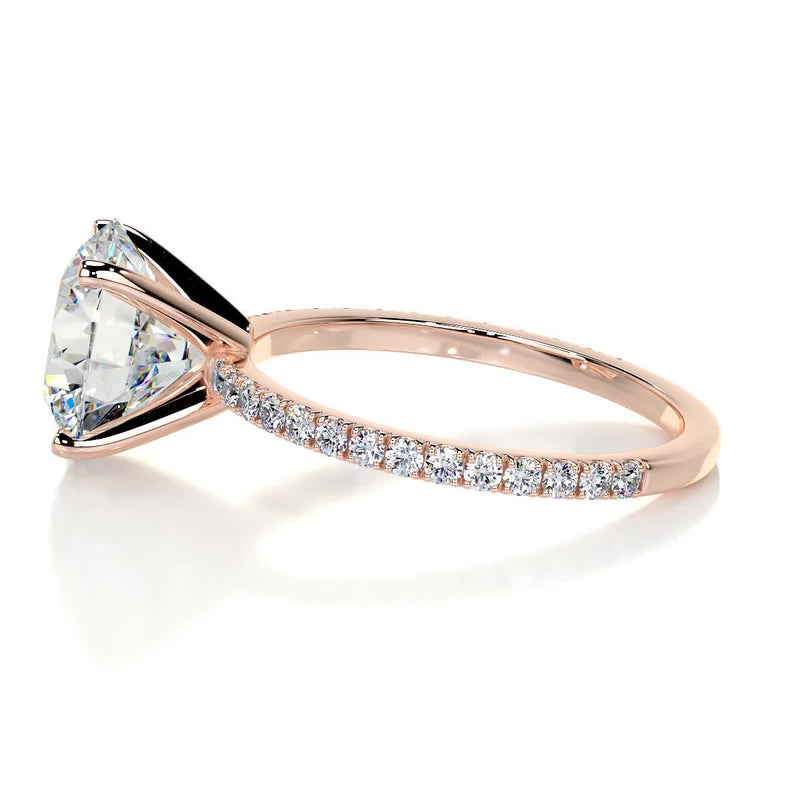 3.3 Carat · Round Pave ·Moissanite Engagement Ring