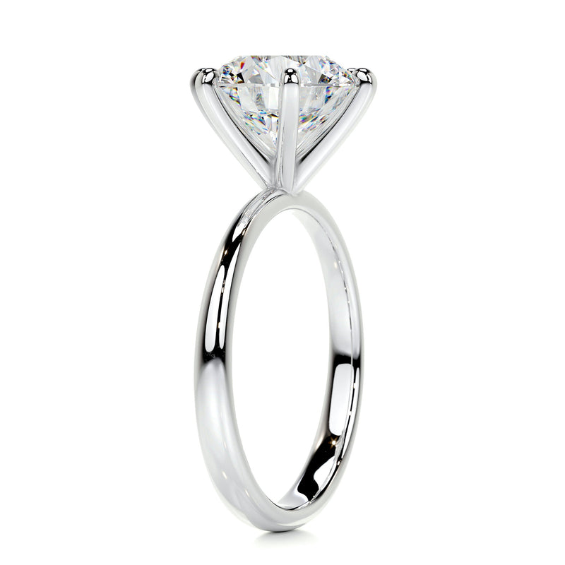 3.08 Carat · Round Solitaire Six prong Moissanite Engagement Ring