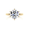 3.08 Carat · Round Solitaire Six prong Moissanite Engagement Ring