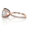 3.0 Carat Cushion Hidden Halo Moissanite Engagement Ring