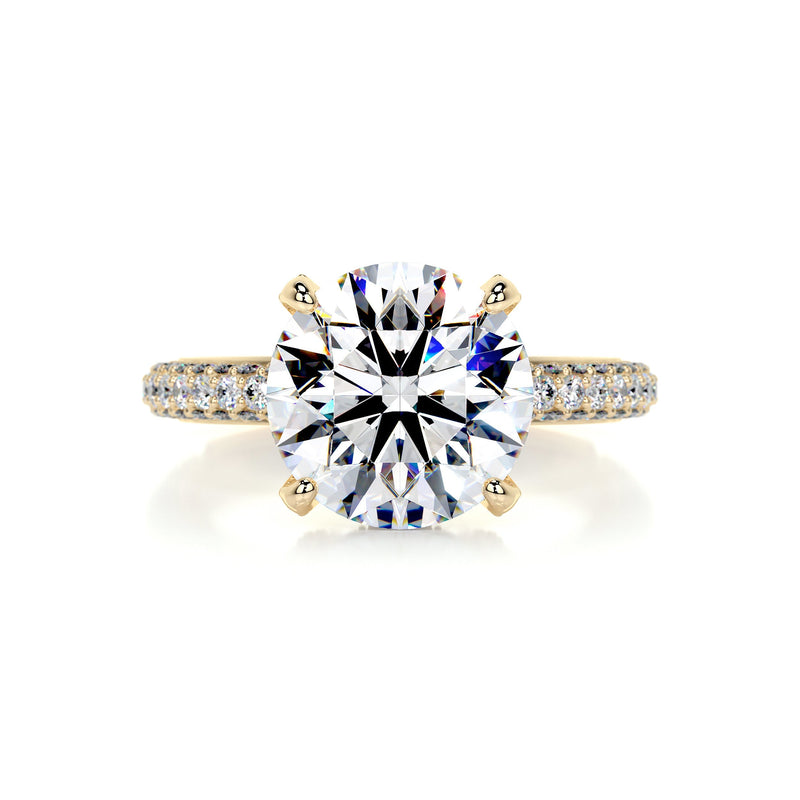 2.85 Carat · Round Hidden Halo ·  Moissanite Engagement Ring