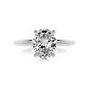 2.15 Carat Oval Solitaire Dainty Moissanite Engagement Ring