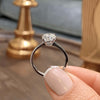 2.15 Carat Oval Solitaire Dainty Moissanite Engagement Ring