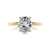 2.15 Carat Oval Solitaire Dainty Moissanite Engagement Ring