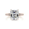 3.51 Carat Radiant Moissanite Triple Channel Set Engagement Ring