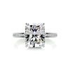 3.51 Carat Radiant Moissanite Triple Channel Set Engagement Ring