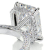 3.51 Carat Radiant Moissanite Triple Channel Set Engagement Ring