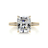3.51 Carat Radiant Moissanite Triple Channel Set Engagement Ring