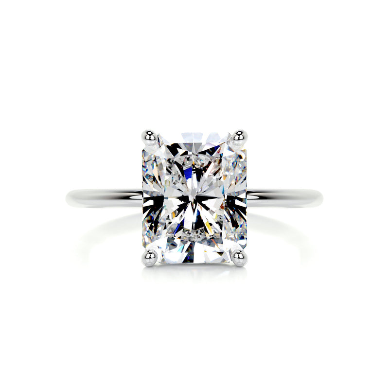 3.5 Ct Radiant Solitaire Moissanite Engagement Ring