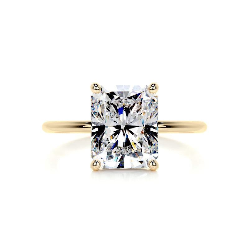 3.5 Ct Radiant Solitaire Moissanite Engagement Ring