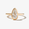 1.50CT-2.50CT Elongated Pear Cut Diamond Classic Bezel Engagement Ring
