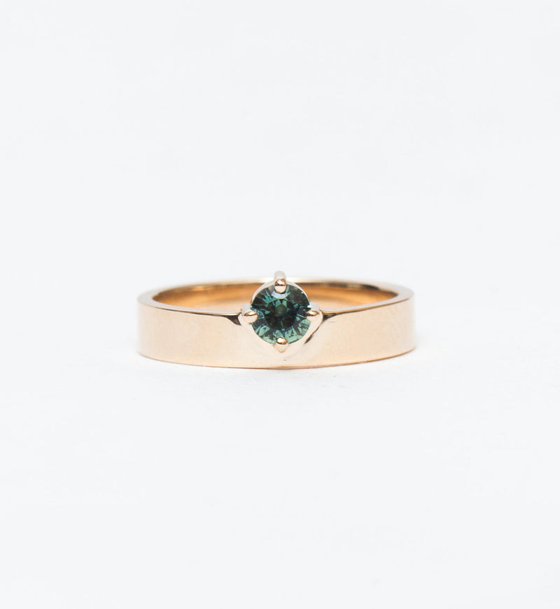 0.25CT-0.75CT Round Gradient Sapphire Monolith Engagement Ring
