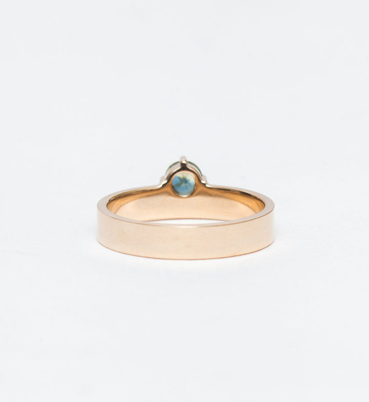 0.25CT-0.75CT Round Gradient Sapphire Monolith Engagement Ring