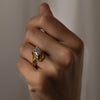 1.50CT-2.50CT Marquise Cut Diamond Unique Curved Engagement Ring