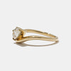 1.0CT-2.0CT Pear & Oval Cut Moissanite Diamond Unique Curved Engagement Ring