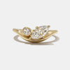 1.0CT-2.0CT Oval & Marquise Cut Moissanite Diamond Curved Engagement Ring