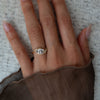 1.0CT-2.0CT Marquise Cut Moissanite Pave Diamond Engagement Ring