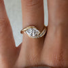 1.0CT-2.0CT Marquise Cut Moissanite Pave Diamond Engagement Ring