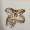 1.0CT-2.0CT Marquise Cut Moissanite Pave Diamond Engagement Ring