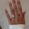 1.0CT-2.0CT Marquise Cut Moissanite Unique Engagement Ring