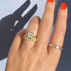 2.0 Ct Cushion East West Half Bezel Solitaire Moissanite Engagement Ring