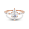 1.0 - 3.0 CT Marquise CVD Diamond Pave Engagement Ring