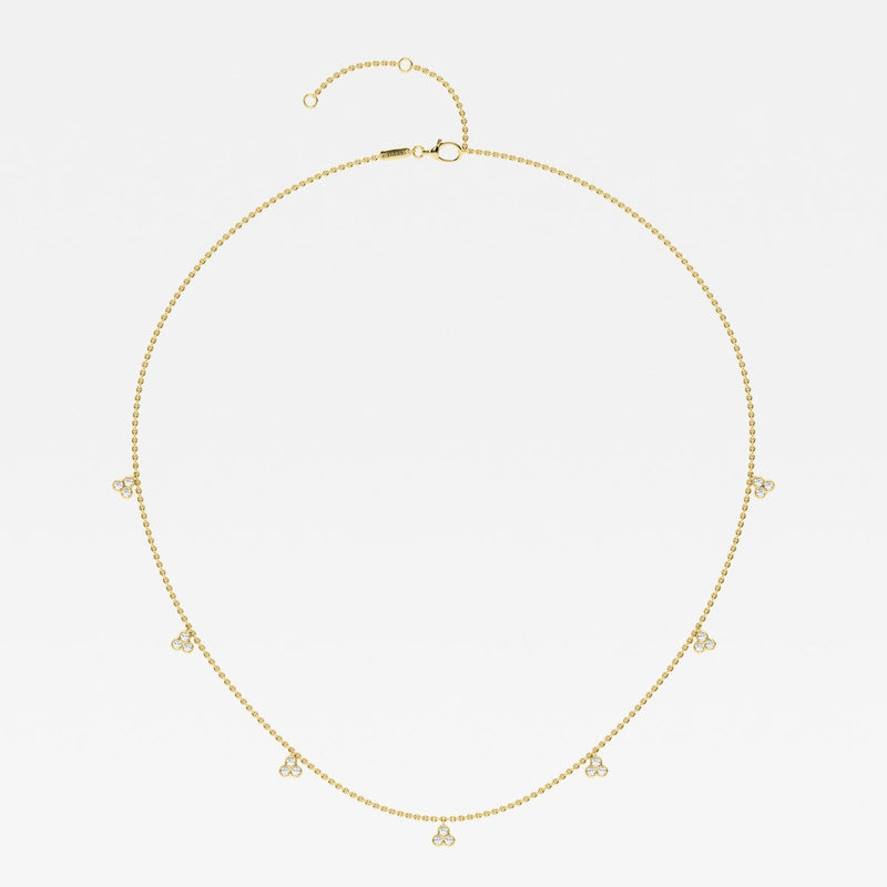 0.63 TCW Round Moissanite Diamond Dangle Necklace