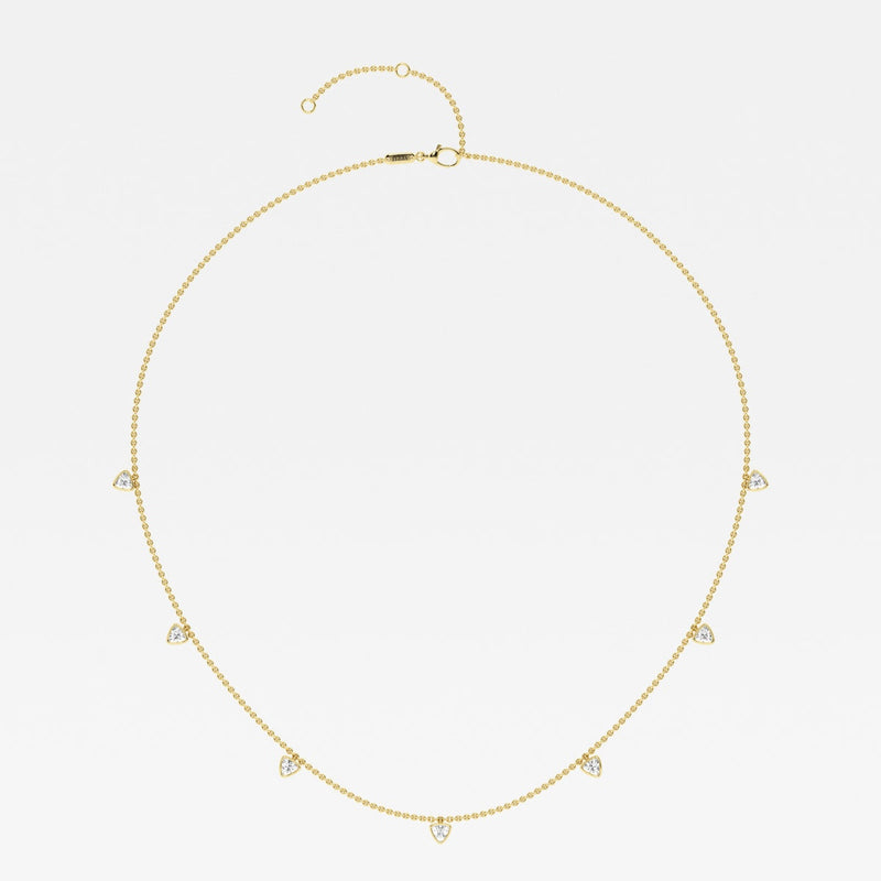 1.40 TCW Trillion Moissanite Diamond Dangle Necklace