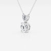 1.33 TCW Round & Heart Moissanite Diamond Two Stone Necklace